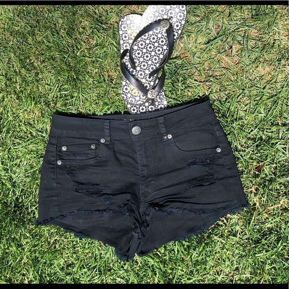 Festival High Rise Black American Eagle Shorts